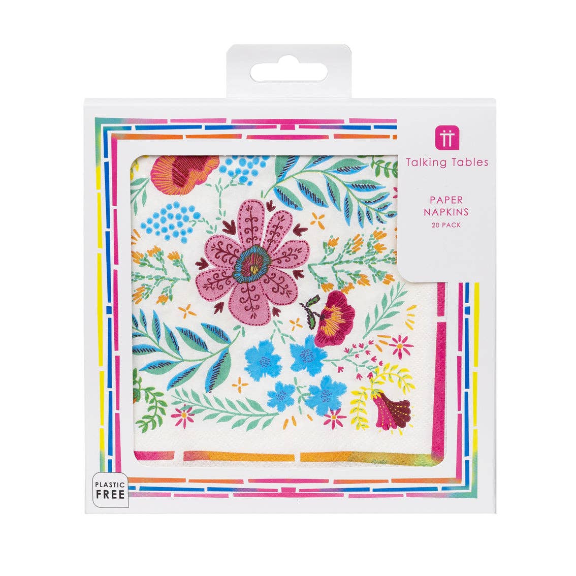 Talking Tables Floral Paper Napkins - 20 Pack | Party Napkins |