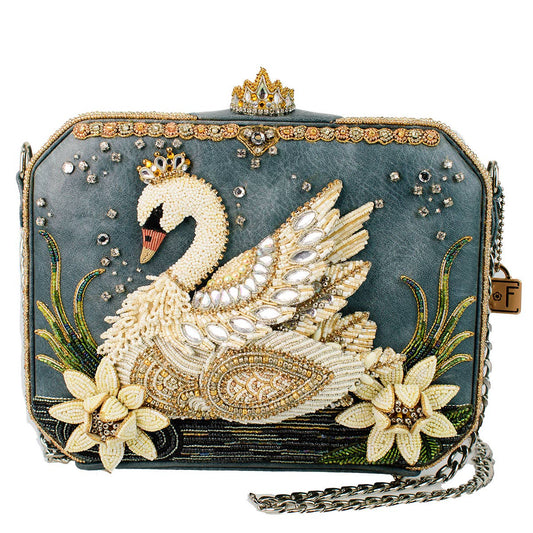 Mary Frances Swan Princess Hard Sided Ivory Swan Handbag