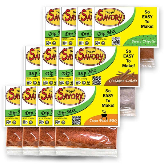 Savory Dip Mixes - Ready-to-Mix Savory Dip Collection (0.7 oz Single Packets)
