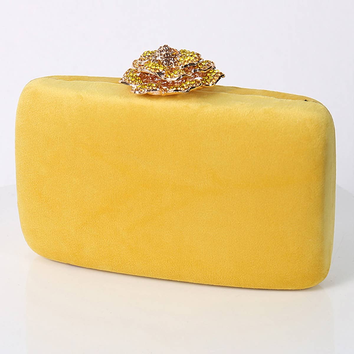 FLOWER DIAMOND SHOULDER CLUTCH BAG