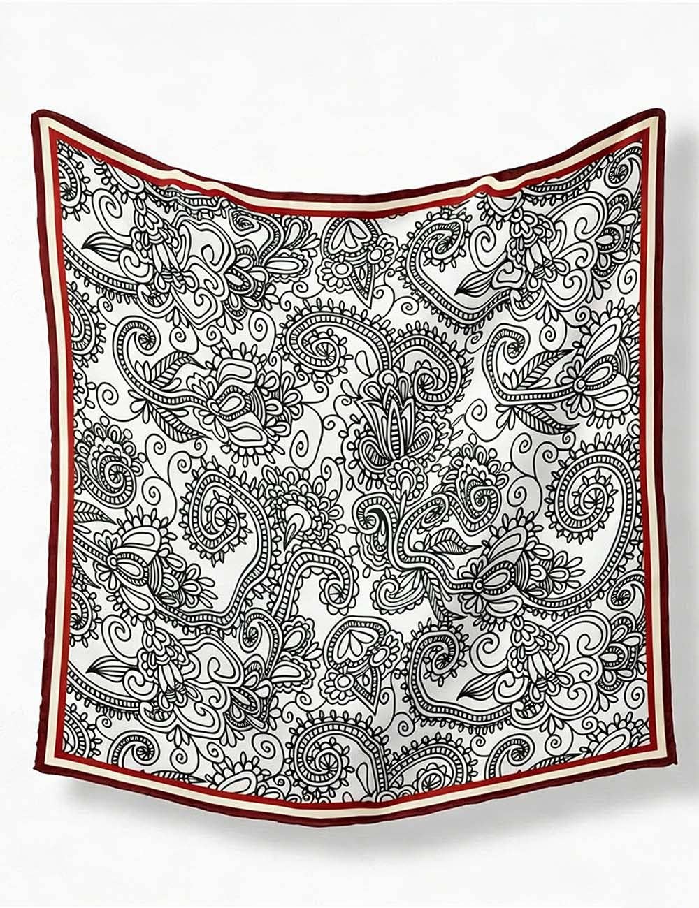 Sweetkama Ladies Paisley Print Fashion Bandana Square Scarf