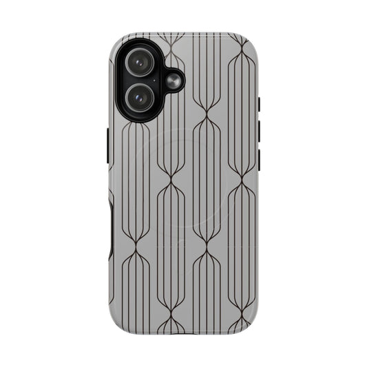Minimal Charcoal Stripe Tough Magnetic Phone Cases