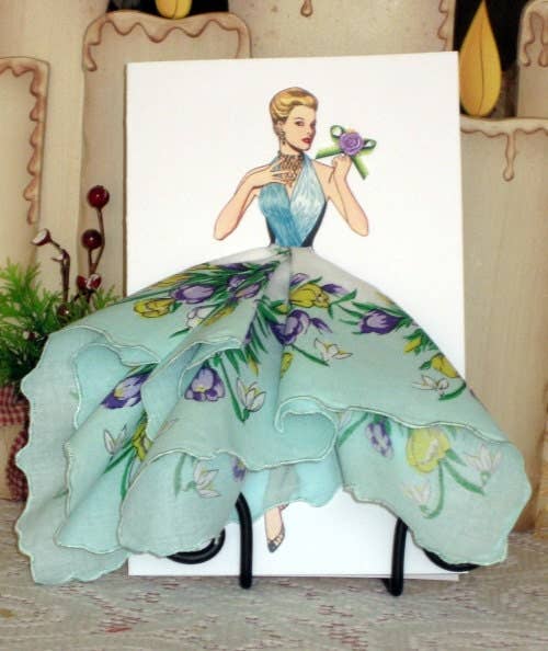 1958 Madame Gres Keepsake Hanky Card