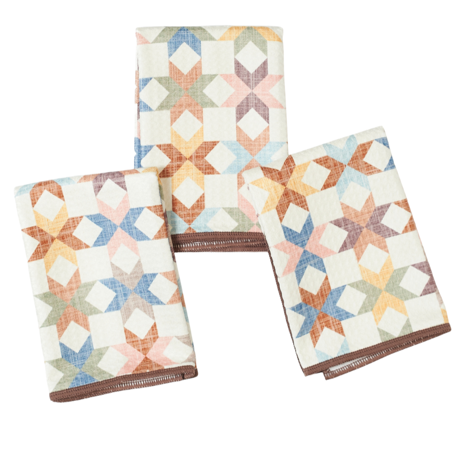 Once Again Home Mighty Mini Towel (Set of 3) - Star Quilt