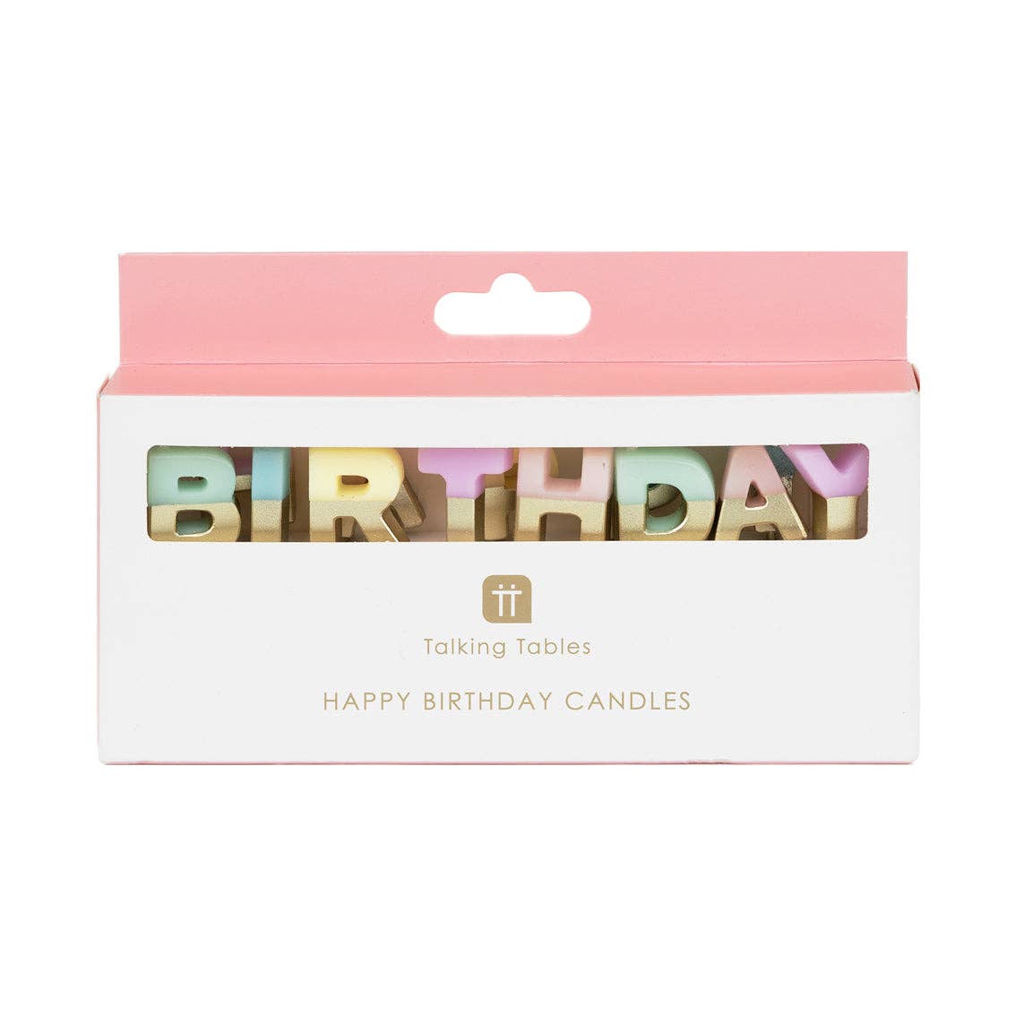 Talking Tables Happy Birthday Candles | Cake Candles | Pastels