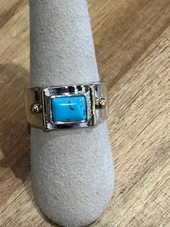 The Sedona Band Turquoise and Silver Ring