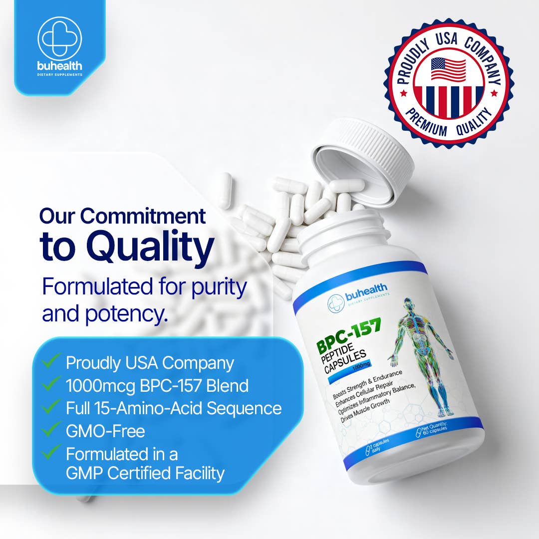 SANURA WELL BPC-157 Capsules 1000 mcg | 60 Capsules | Made in USA | GMP