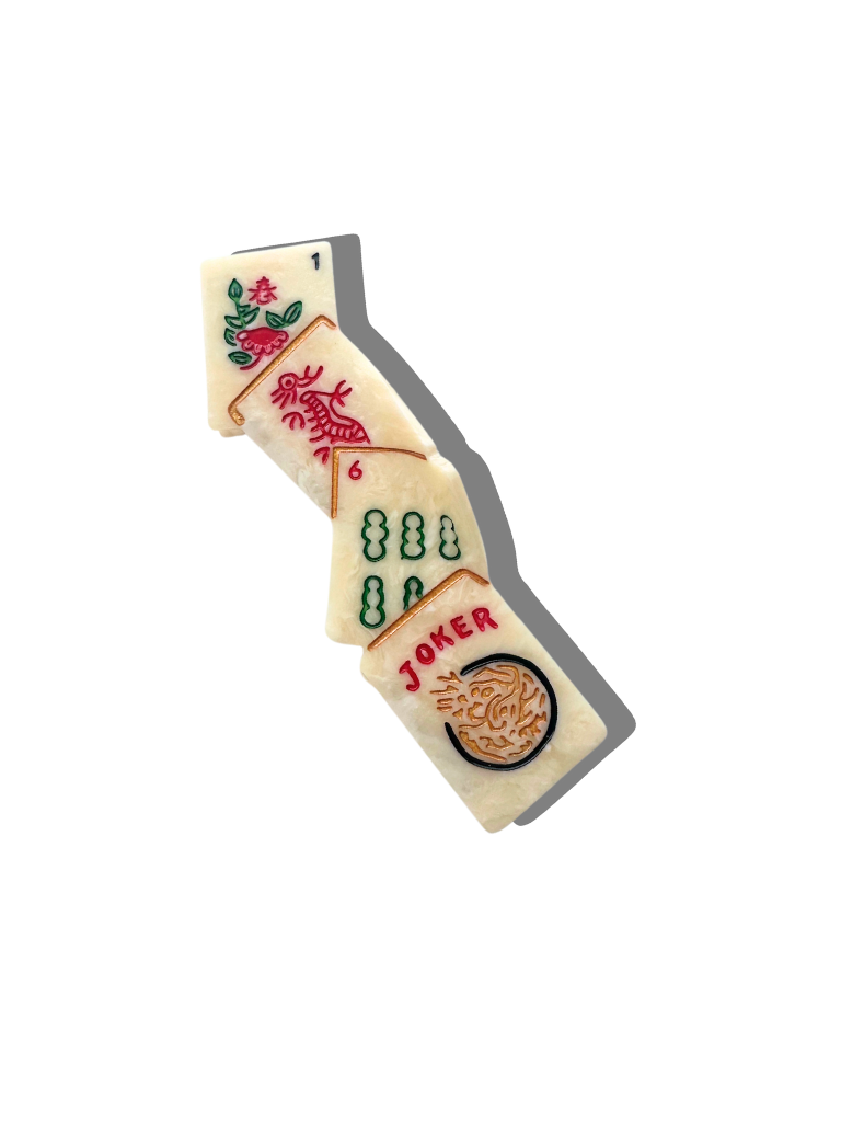 Solar Eclipse Hand-painted Mahjong Claw Hair Clip | Eco-Friendly