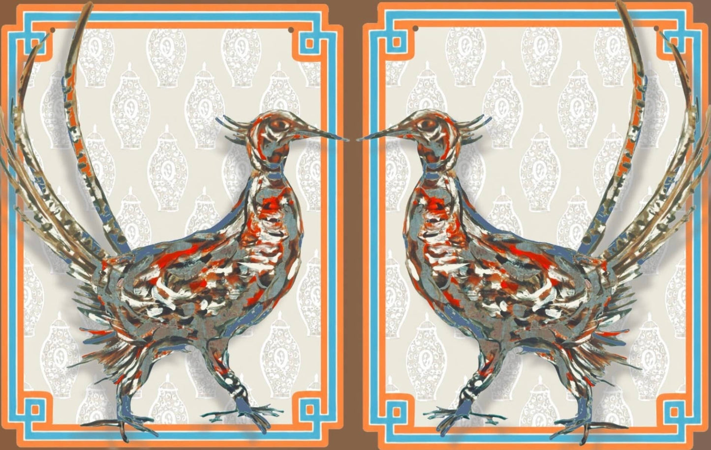 Mid Mod Large Designer Posh Pheasant Door Hangers