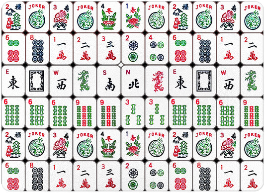 Marye-Kelley Colorful Mahjong Glass Cutting Board
