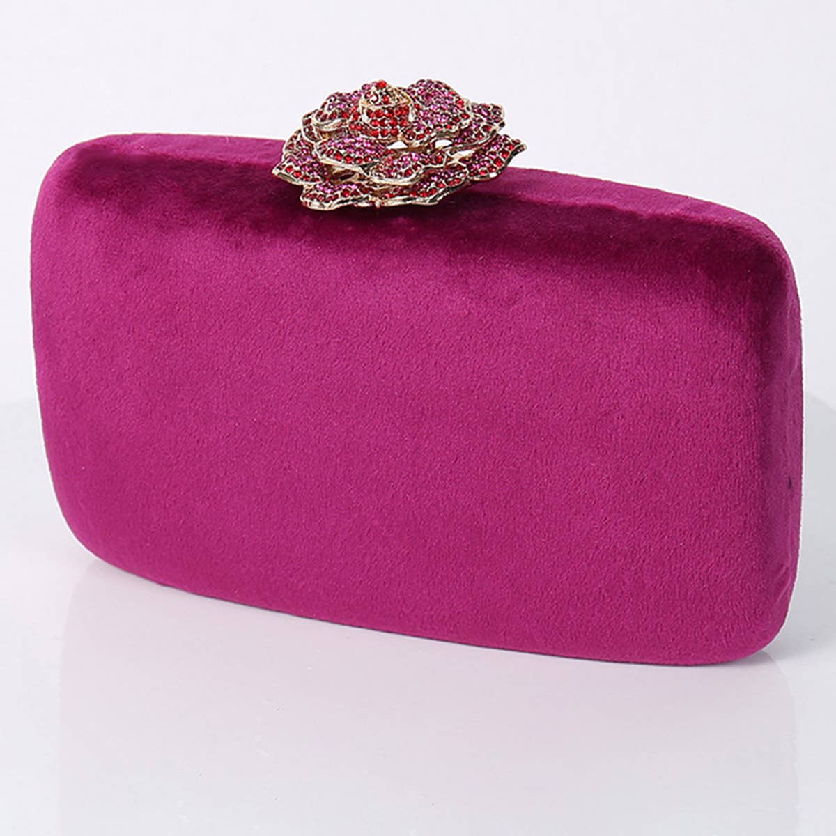 FLOWER DIAMOND SHOULDER CLUTCH BAG