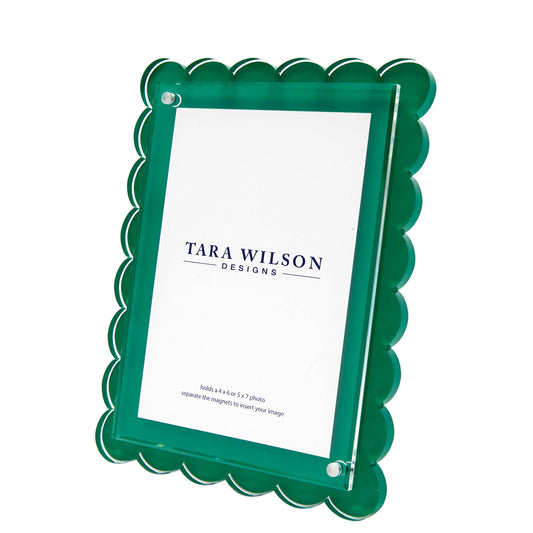 Tara Wilson SCALLOP FRAME - GREEN