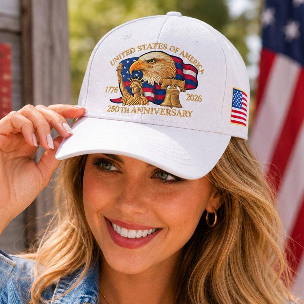 American USA 250th Anniversary Commemorative Patriotic Baseball Cap