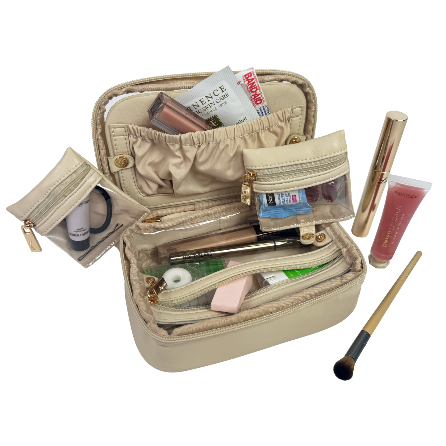 PurseN LITTMINI • Lighted Mirror Case • Latte