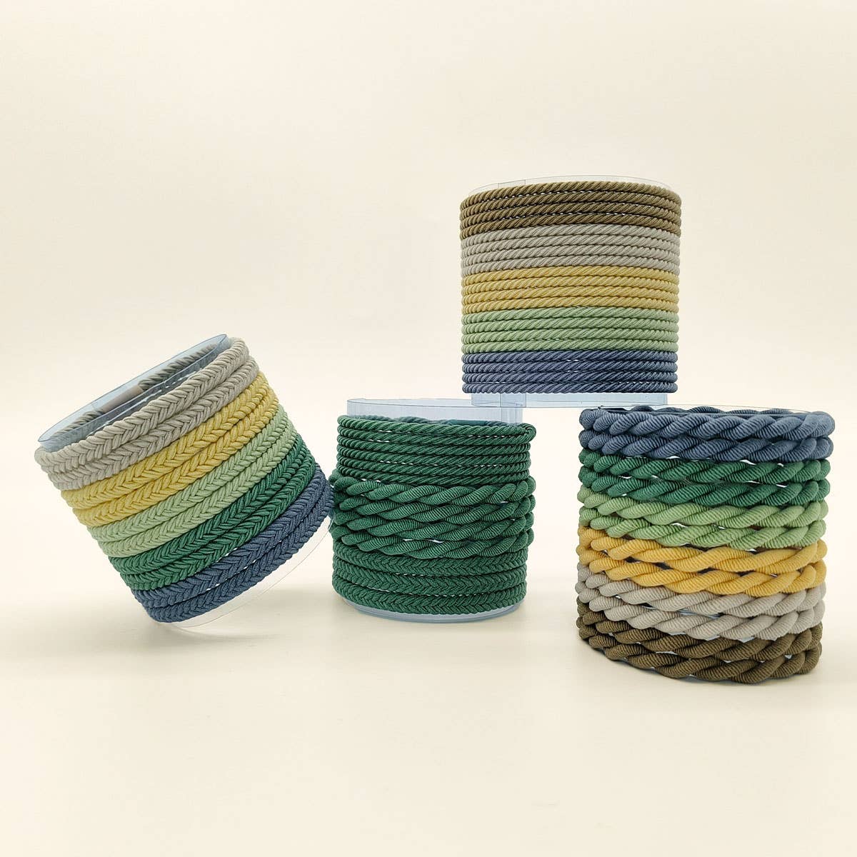 ACCITY Braided Cord Super Stretchy Elastic Hair Ties, 10pcs