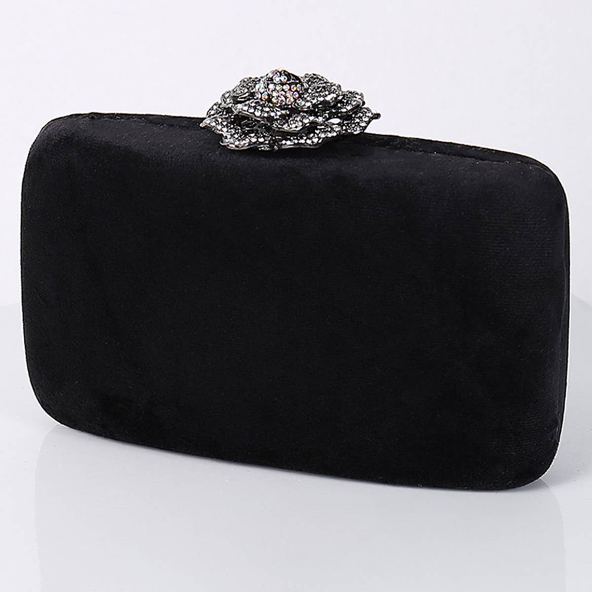 FLOWER DIAMOND SHOULDER CLUTCH BAG