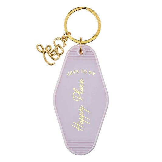 Santa Barbara Vintage Motel Key Tag - Happy