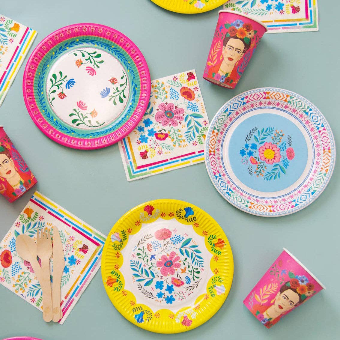 Talking Tables Floral Paper Napkins - 20 Pack | Party Napkins |