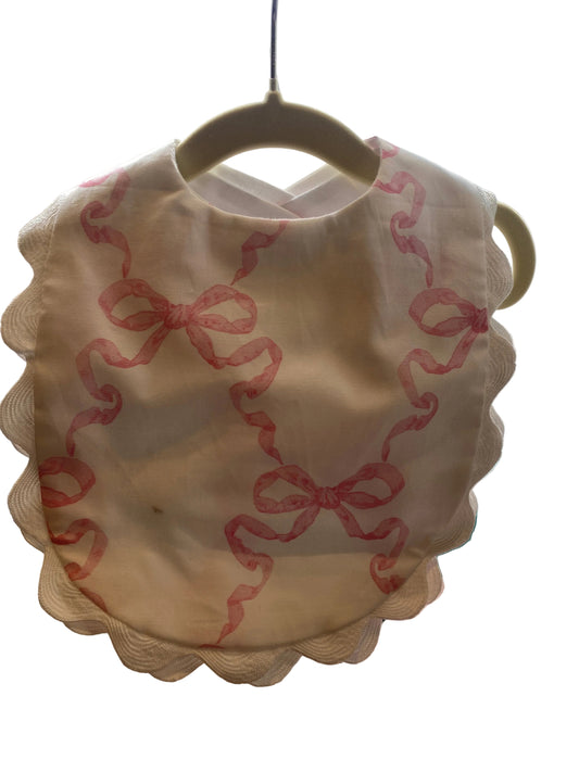Jan Sevadjian Baby Bib with Bow