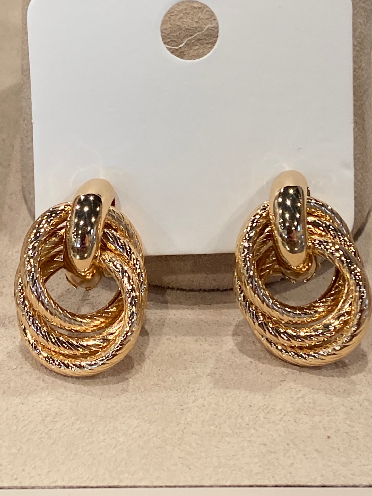 Gold Ribbon Earrings