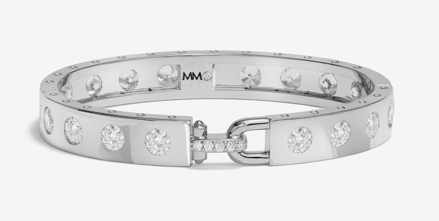 Melinda Maria Ashley Rodeo Lock Cuff, Gold or Silver, 9mm, 7"