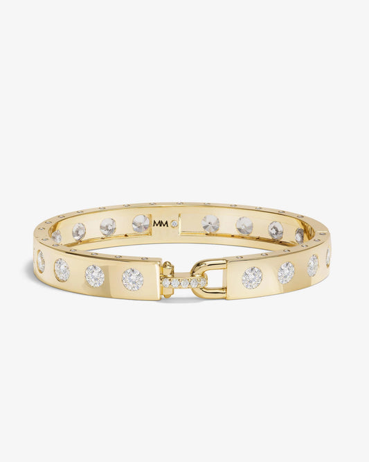 Melinda Maria Ashley Rodeo Lock Cuff, Gold or Silver, 9mm, 7"