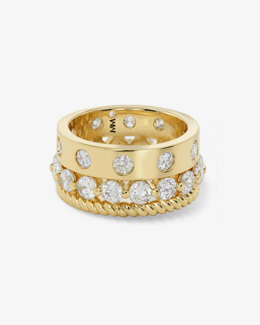 Melinda Maria Ashley Venice Ring, Gold/White