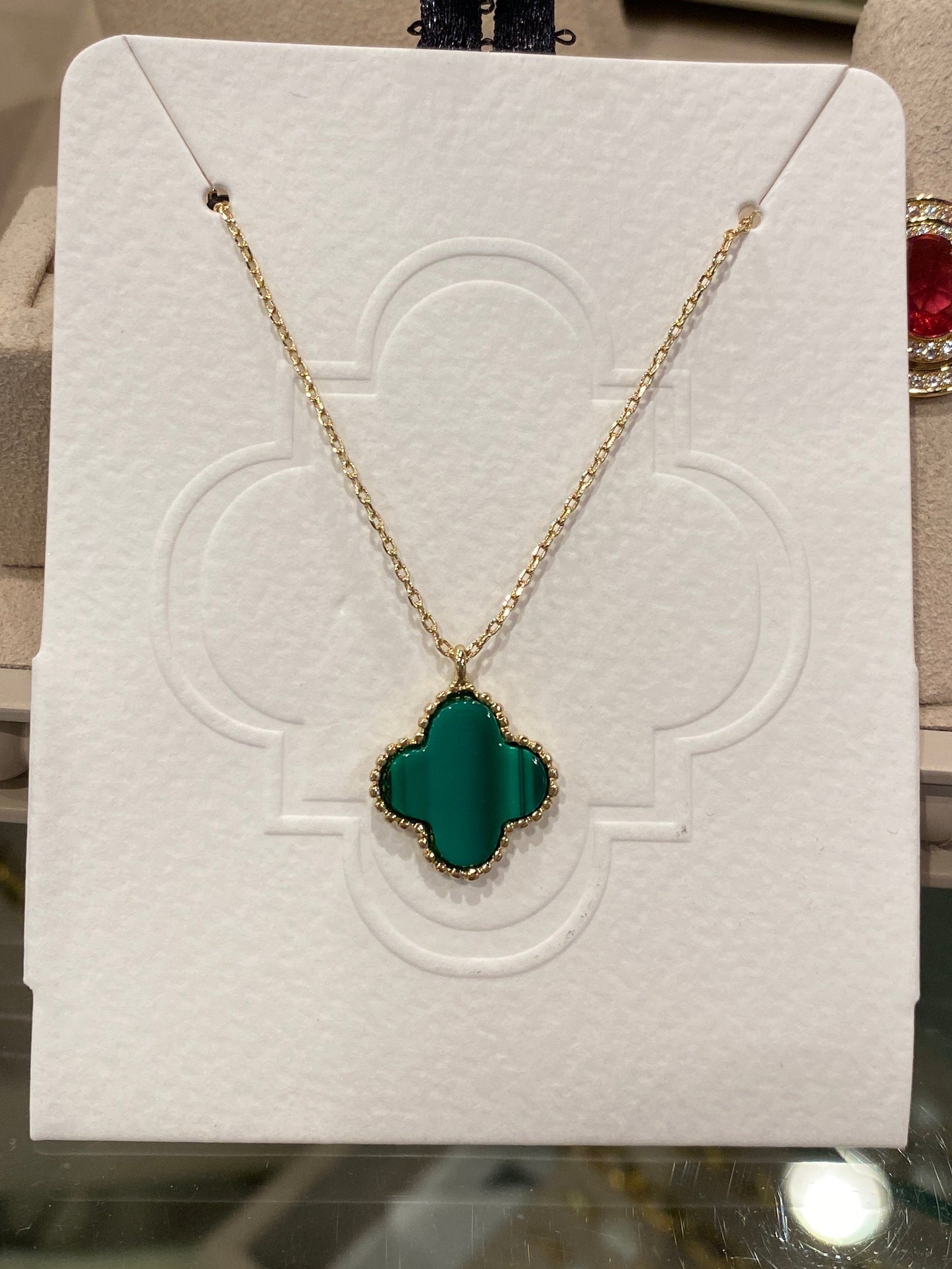 Emerald Clover Necklace