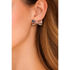 The "Spark" Pavé Patriotic Mini Bow Earrings