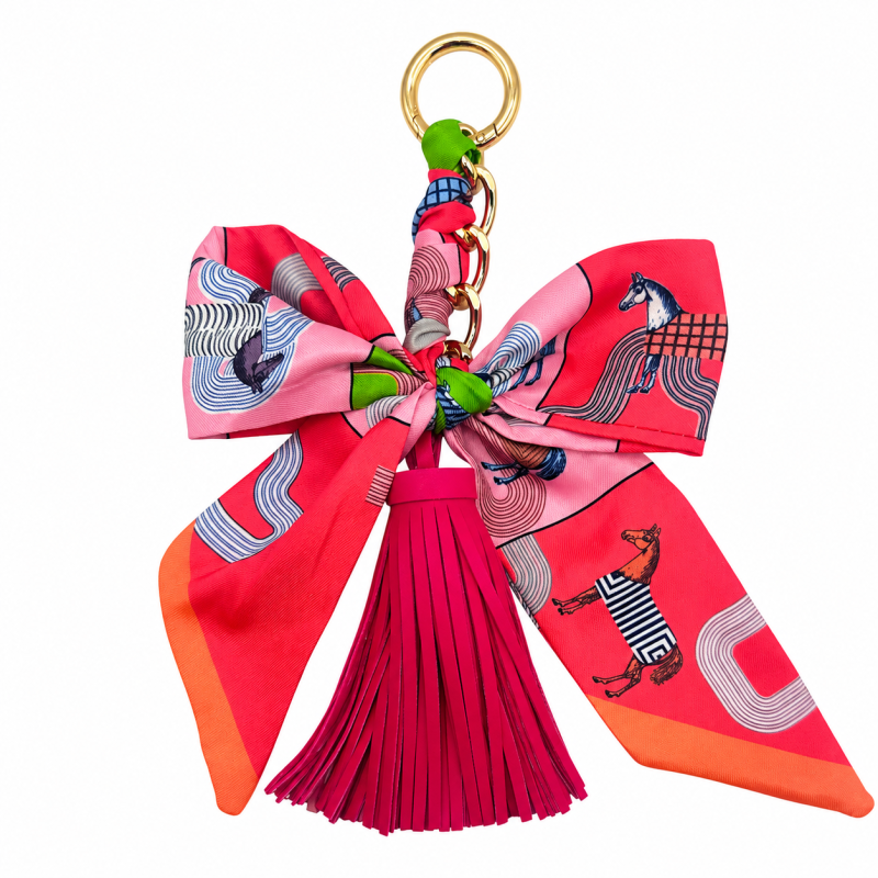 KP Ribbon Bow Tassel Key Chain