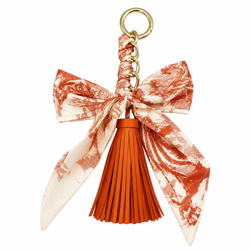 KP Ribbon Bow Tassel Key Chain