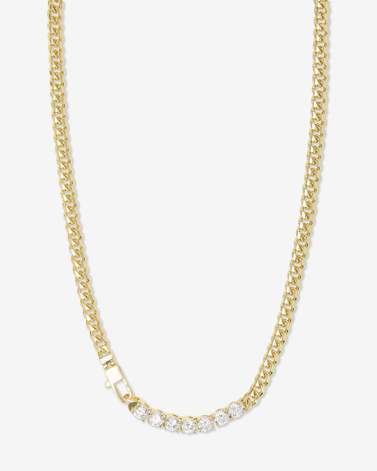 Melinda Maria Baby Julian Loves Diamonds Necklace, Gold/White, 18"