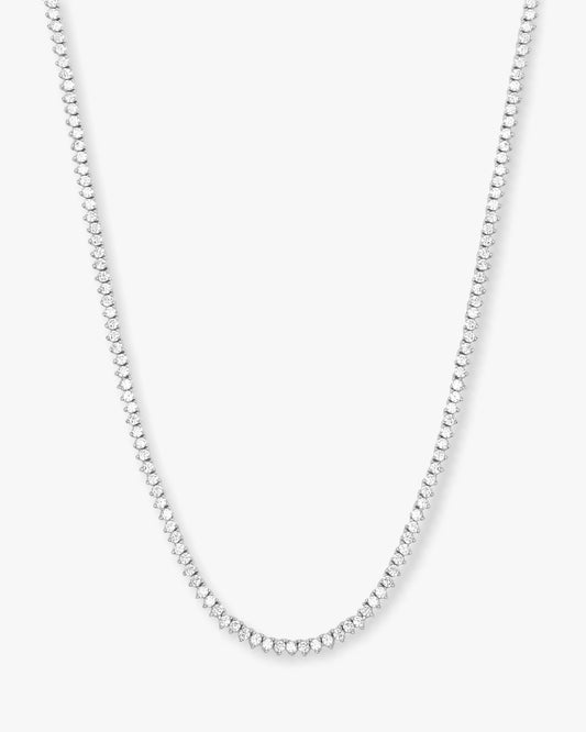 Melinda Maria Baby Not Your Basic Tennis Necklace, Silver or Gold, 2mm, 16"