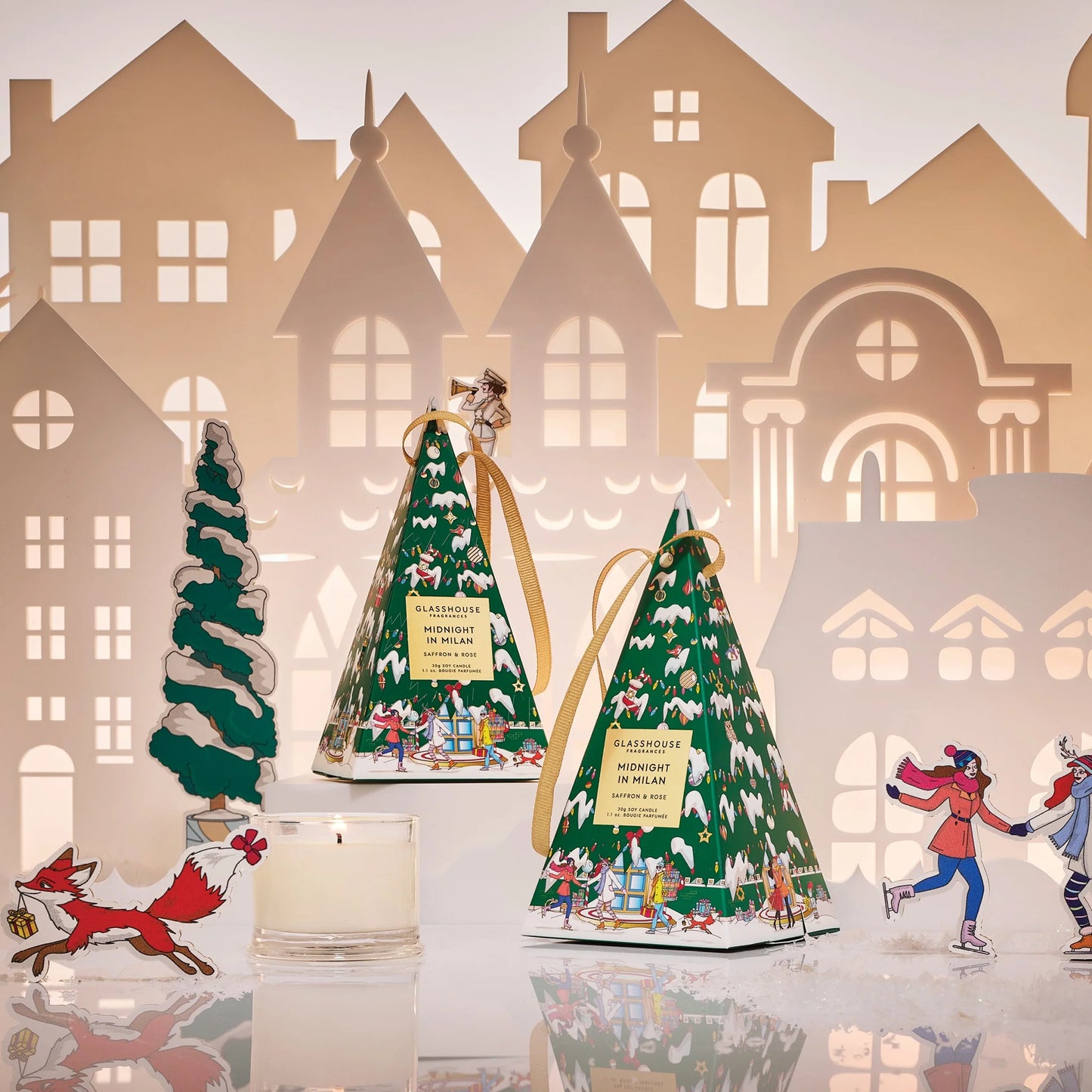 The Glasshouse Christmas Collection: Unveiling the Holiday Heirloom Christmas Bauble Candle- Midnight in Milan