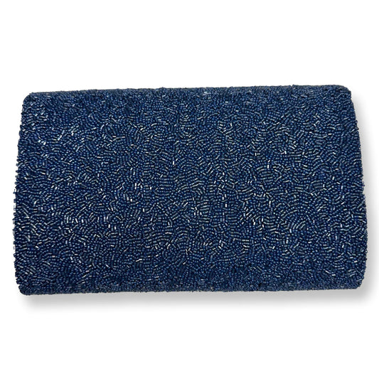 David Jeffery Handbag - Navy Beaded Multicolor Clutch