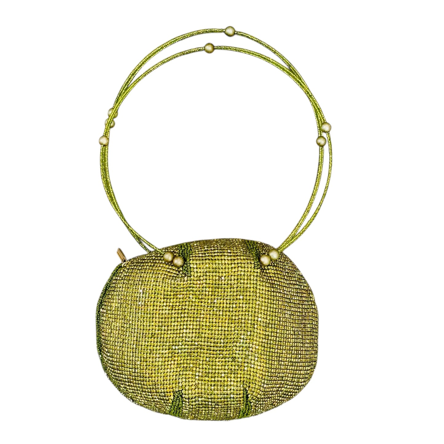David Jeffery Handbag - Green Crystals w/Beaded Strap