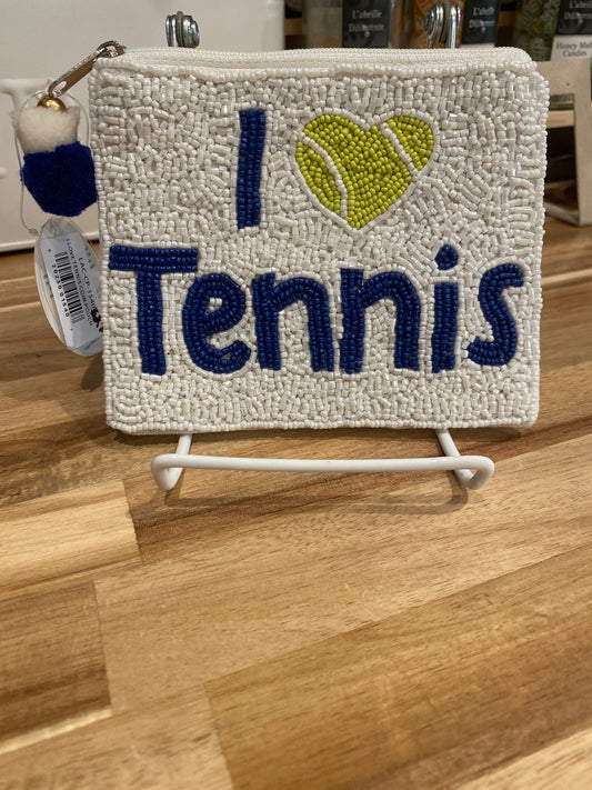I Love Tennis Zipper Coin Purse - The Perfect Court-Side Accessory