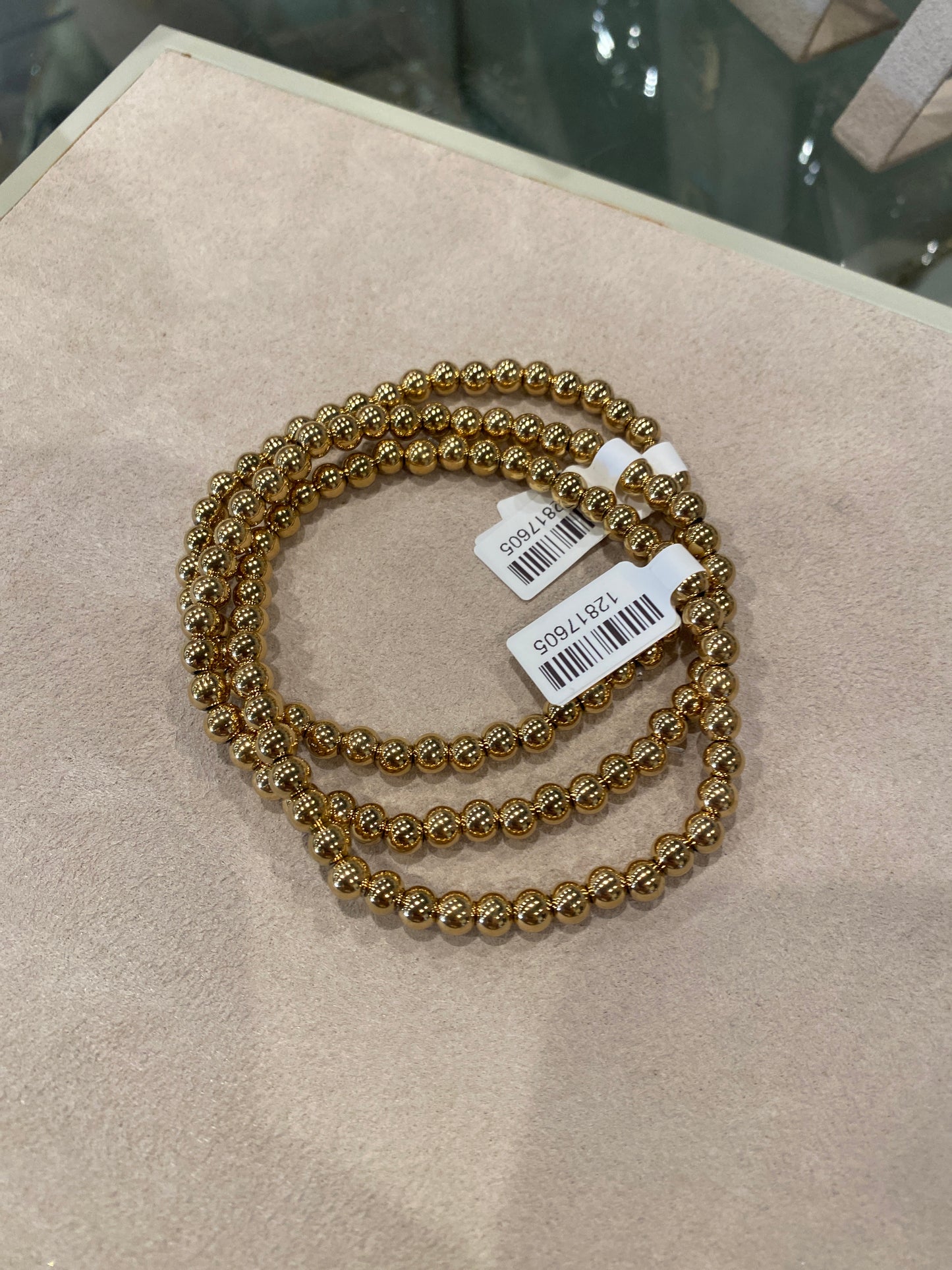 5mm Gold Beaded Stack Bracelet