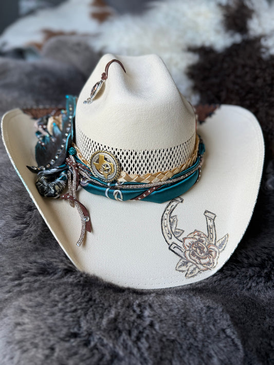 Annie’s Touch Straw Cowgirl Hat- The Teal Nomad