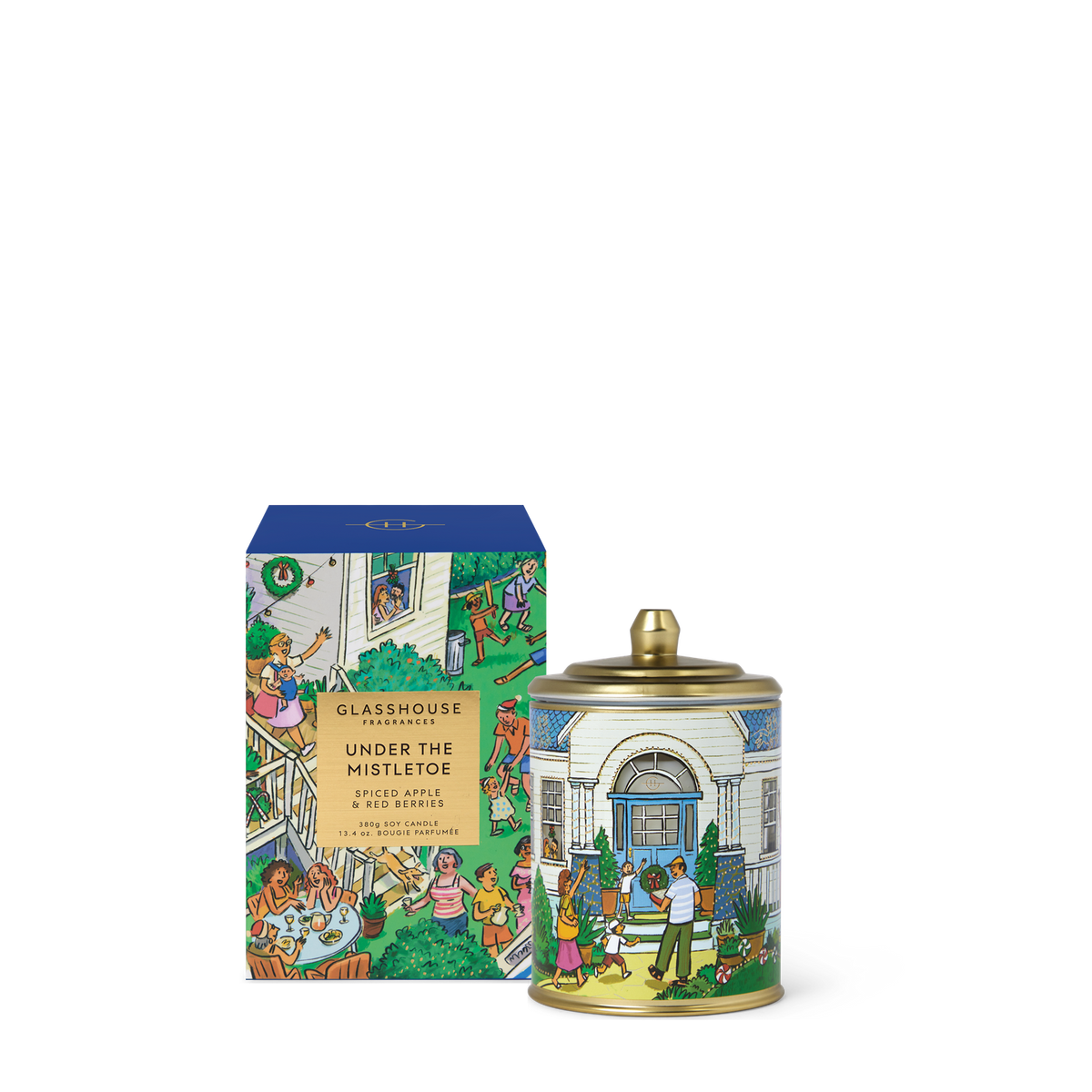 Glasshouse Christmas Under the Mistletoe Candle, 13.4oz