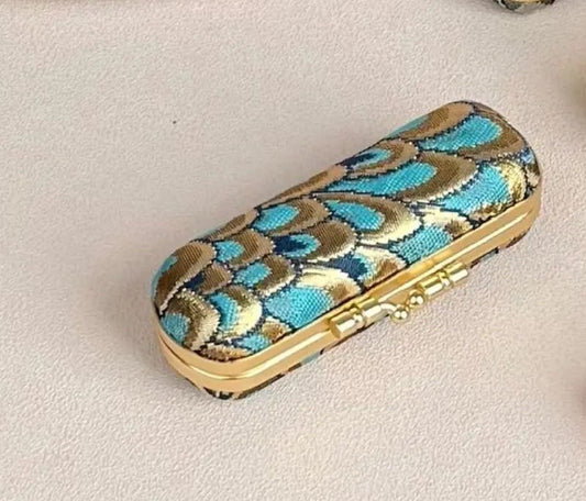 Small Feather Brocade, Card Holders with RFID Protection
