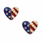 The "Unity" Patriotic Pearl & Pavé Hearts