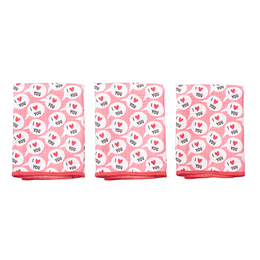 Once Again Home Mighty Mini Towel (Set 3) Heart Pink