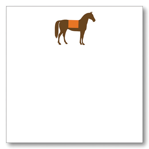 Shade Tree Greetings Note Block "Horse Silhouette" Burnt Orange
