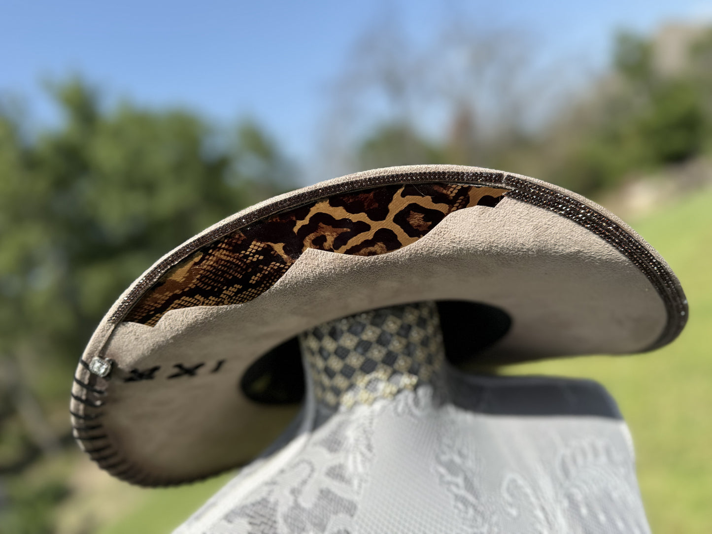 Annie’s Touch Premium Wool Cowgirl Hat - Wild Western Rattlesnake and Hide
