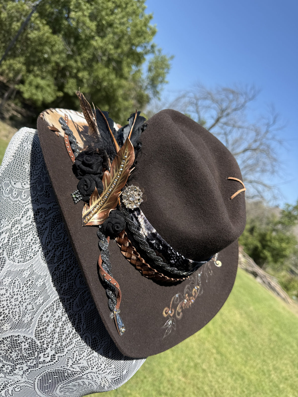 Annie’s Touch Premium Wool Cowgirl Hat - Chocolate Antelope Haven