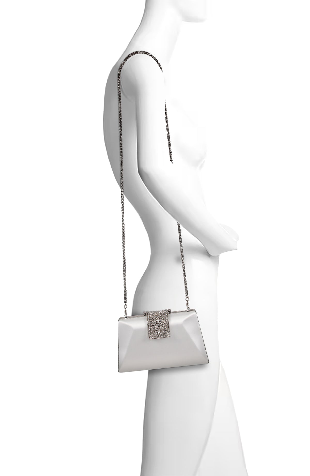 Jewel By Badgley Mischka Crystal Clasp Evening Clutch