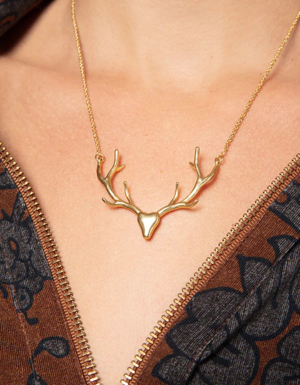 Spartina 449 Antlers Necklace 18" Gold
