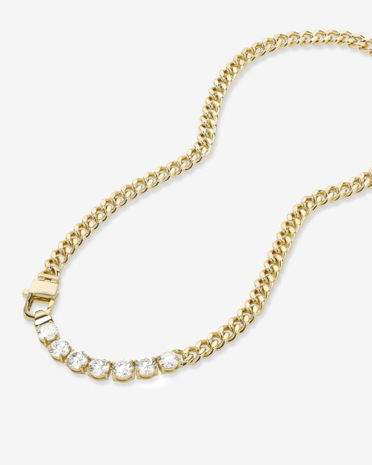 Melinda Maria Julian Loves Diamonds Necklace, Gold/White, 18"