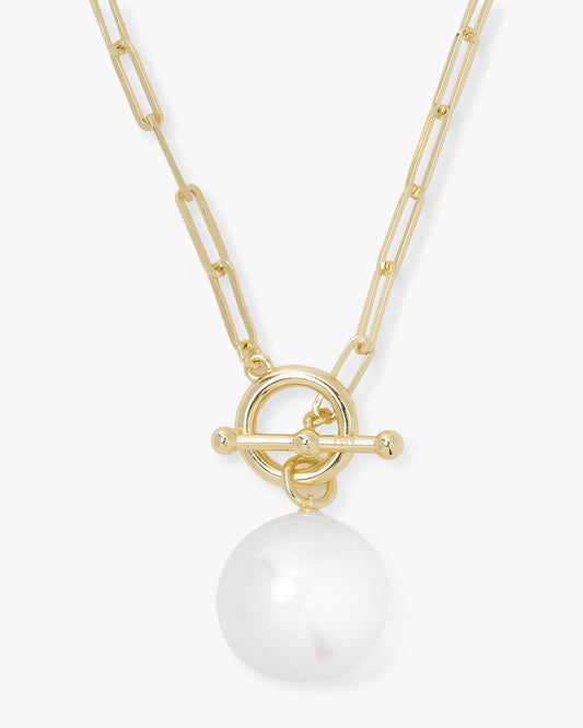 Melinda Maria Life's a Ball Pearl Pendant Necklace, Gold, 22"